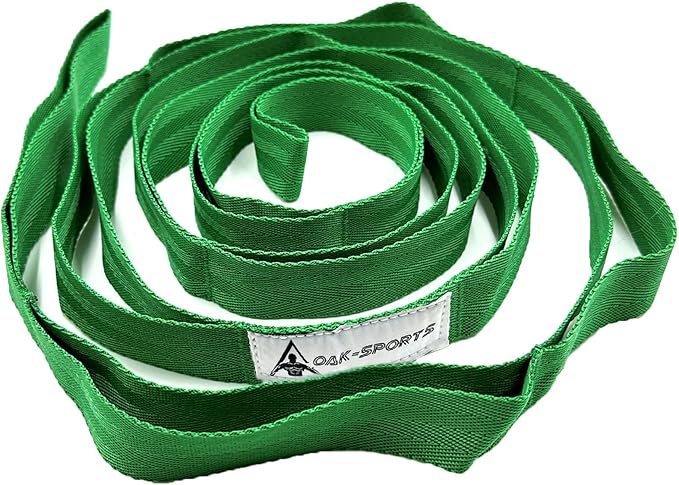 Stretching Strap Yoga Strap with Loops, Stretch Straps for Physical Therapy, Non-Elastic Exercise Strap for Pilates, Dance and Gymnastics with Workout Guide - Bloomnest