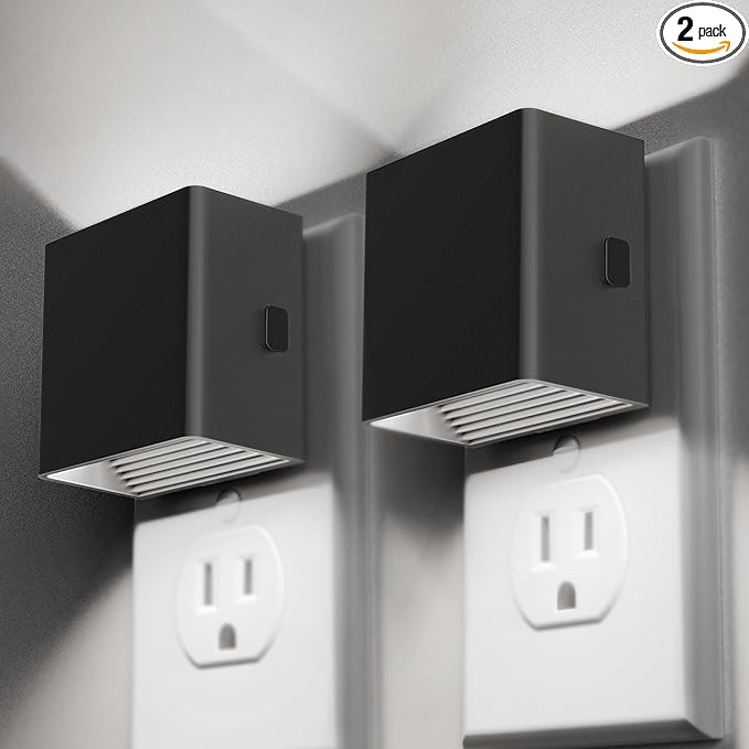 DORESshop LED Night Lights Plug into Wall [2 Pack], Plug in Nightlight, 3 Level Brightness Adjustable Night Light, Dusk to Dawn Sensor, Nightlights for Adults, Bedroom, Bathroom, Hallway, 5000K - Bloomnest