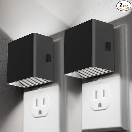 DORESshop LED Night Lights Plug into Wall [2 Pack], Plug in Nightlight, 3 Level Brightness Adjustable Night Light, Dusk to Dawn Sensor, Nightlights for Adults, Bedroom, Bathroom, Hallway, 5000K - Bloomnest