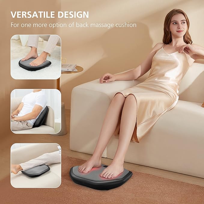 COMFIER Shiatsu Foot Massager for Plantar Fasciitis，Neuropathy, Keading Feet Massager Machine with Heat.Foot & Back Massager with Washable Cover, Feet Warmer for Men,Women - Bloomnest