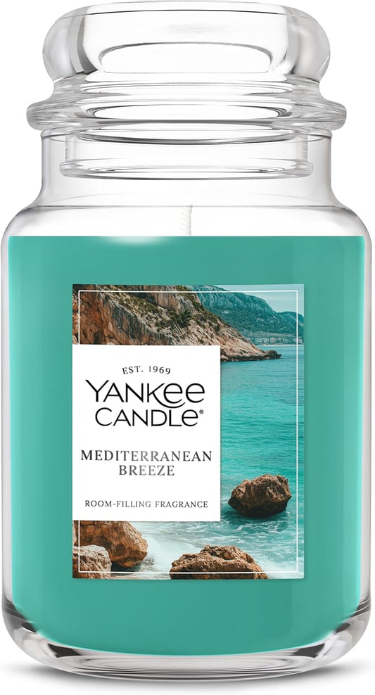 Yankee Candle Mediterranean Breeze Scented Candle, 22oz Large Jar with up to 150 Hour Burn Time, Giftable - Bloomnest