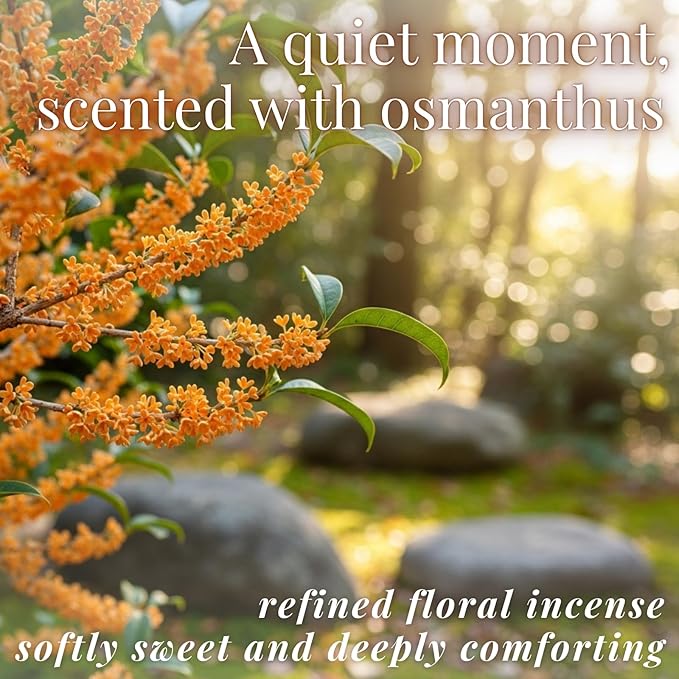 Golden Osmanthus Luxury Japanese Incense Sticks 60sticks Vanilla Musk Coreless Low Smoke Natural Charcoal Free Non Toxic Aromatherapy Meditation Calming Stress Relief Relaxation Yoga TOMORI VECTillJapan-TOMORIofficial-