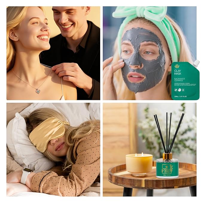 35 Pcs Valentines Day Gifts for Women, Eucalyptus Bath & Body Gift Basket, Self-Care Relaxation Set, Face Skin Care Kit, Home Spa Gift, Face Oil, Birthday, Christmas, Mother's Day, Anniversary