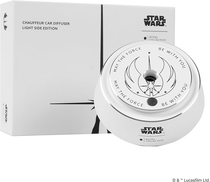 Hotel Collection | Star Wars ™ - Light Side Chauffeur Car Diffuser | Jedi| White Luxury Portable Essential Oil | Aromatherapy Oils Scent Car Diffuser | Auto On/Off Wireless Feature - Bloomnest