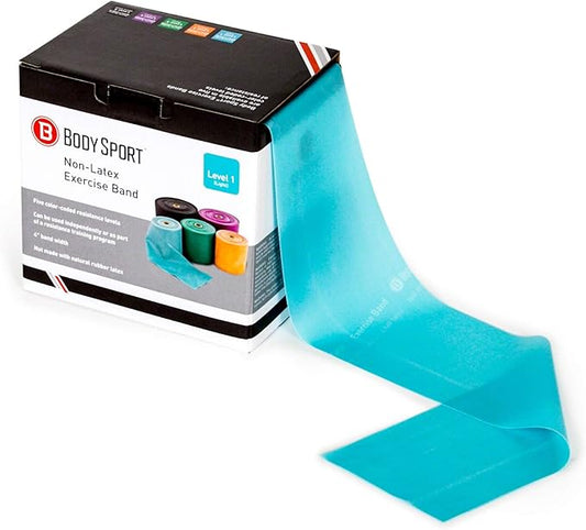Body Sport Exercise Band, 50 yd. x 4 in. Roll - Home & Gym Fitness Equipment for Stretching, Strength Training & Physical Therapy - Bloomnest