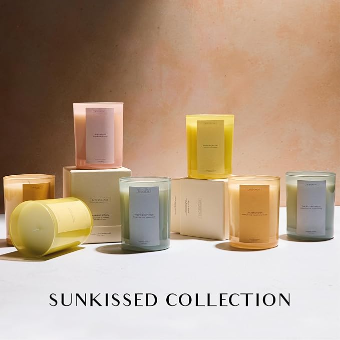 Eucalyptus Fig & Sandalwood Scented Candle | 11oz, 60 Hour Burn | Natural Soy Wax, Cotton Wick | Holiday Candles | Christmas Scented Candles for Home | Sun-Kissed Collection - Pacific Driftwood - Bloomnest