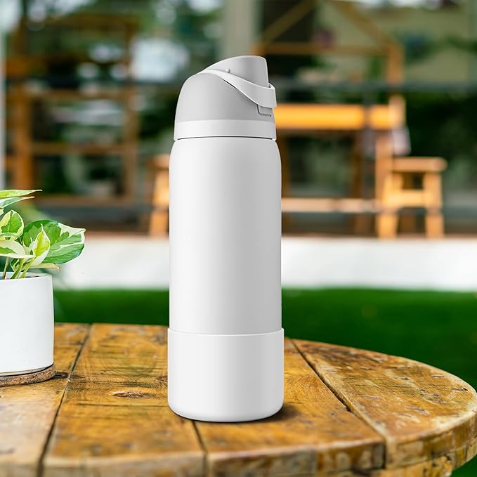 2PCS Silicone Water Bottle Boot for Owala 24oz 32oz 40oz, Anti-Slip Protective Sleeve Bottom Bumper Protector for FreeSip, Twist, and Flip Stainless Steel Water Bottles Alwenid