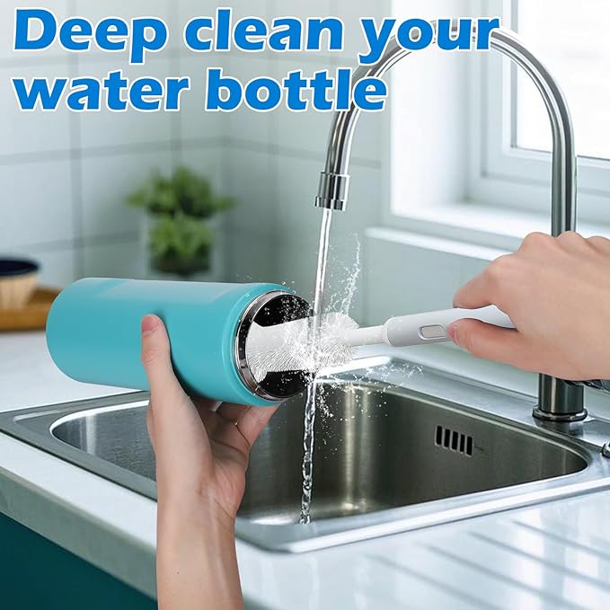 Palksky Water Bottle Cleaner Brush Kit for Hydroflask, Wide Straw Lid Brushes and Long Handle Scrubbing Bottles Brush for Hydro Flask 16/24/32/40 oz Cups Palksky