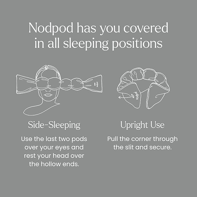 Nodpod Gentle Pressure Sleep Mask | Patented Light Blocking Design for Sleeping, Traveling & Relaxation - Elephant Gray - Bloomnest