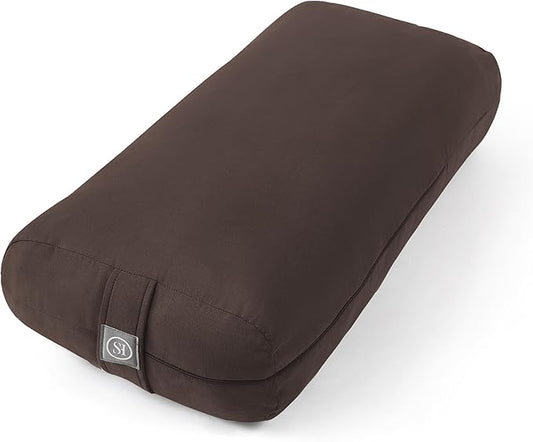 Meditation Cushion Bolster Pillow for Restorative Yoga – Supportive Cushion for Meditation, Pilates, and Relaxation – Filled with Buckwheat Hulls - Removable Cover - Bloomnest