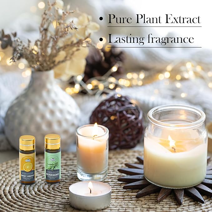 Essential Oil Set, 32 Pcs Fragrance Aromatherapy Oils for Skin, Diffusers, Home Care, Humidifier Laundry, Candle Making - Tea Tree, Sandalwood, Lavender, Vanilla, Eucalyptus and More(5mL) - Bloomnest