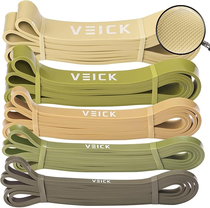 VEICK Resistance Bands for Working Out, Exercise Bands, Workout Bands, Pull Up Assistance Bands, Long Heavy Stretch Bands Set for Men and Women, Power Weight Gym at Home Fitness Equipment - Bloomnest