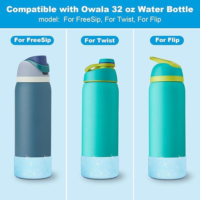 Silicone Boot for Owala Water Bottle 24 oz 32 oz 40 oz, Anti-Slip Protective Sleeve for FreeSip/Twist/Flip Stainless Steel Water Bottles Accessories BEONSKY