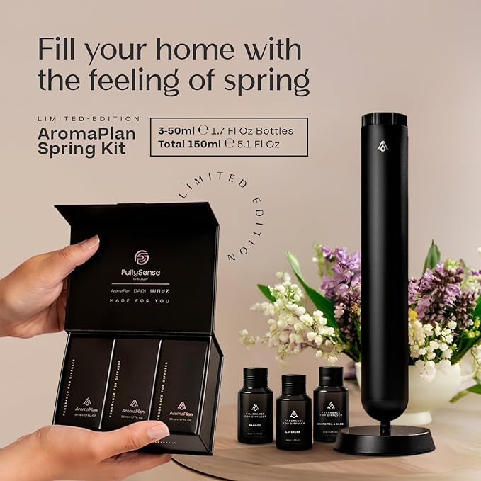 AromaPlan Home Spring Collection Scents,Hotel Premium Collection Set- 5 Star Hotel Collection- Natural, Non-Toxic Cold Air Diffuser Oil - Gift Ready, Diffuser Oils Scent (3 Pack/1.7 fl.oz (50 ml) - Bloomnest