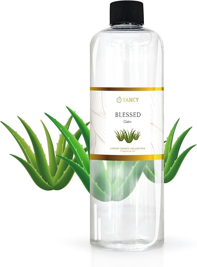 YANCY Blessed Luxury Collection Fragrance Oil (16 oz), Soft Spiritual Scent, Ideal for Diffusers, Oil Burners & Aroma Lamps, Calming Aroma to Set a Peaceful Intention YancySpa