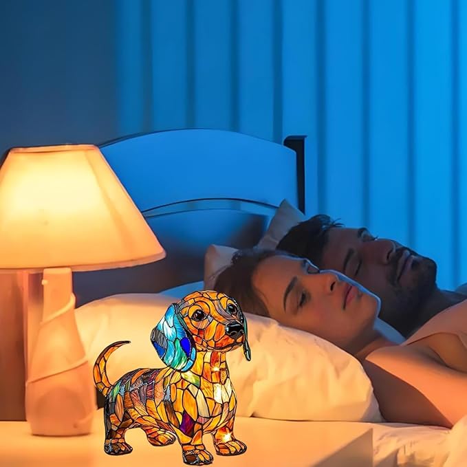 Dachshund lamp,Dog lamp,Dogs Art Night Light, Cute Dogs Themed LED Night Light, Vintage Home Decor, Fun Gift for Dog Lover (Dachshund) - Bloomnest