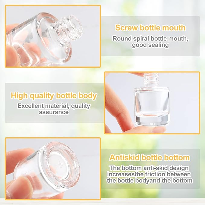20 Pcs 8ml Hanging Car Air Freshener Diffuser,Empty Clear Glass Essential Diffuser Oil Aromatherapy Fragrance Perfume Pendant Glass Vials with Wooden Caps & Hanging String,Cylindrical - Bloomnest