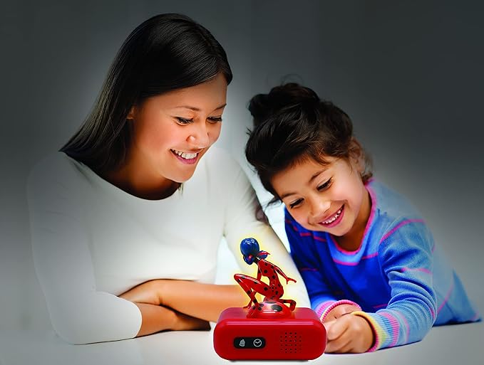 LEXiBOOK - Miraculous Digital Alarm Clock with Night Light Snooze, Clock, Luminous Ladybug, Red Colour - RL800MI - Bloomnest