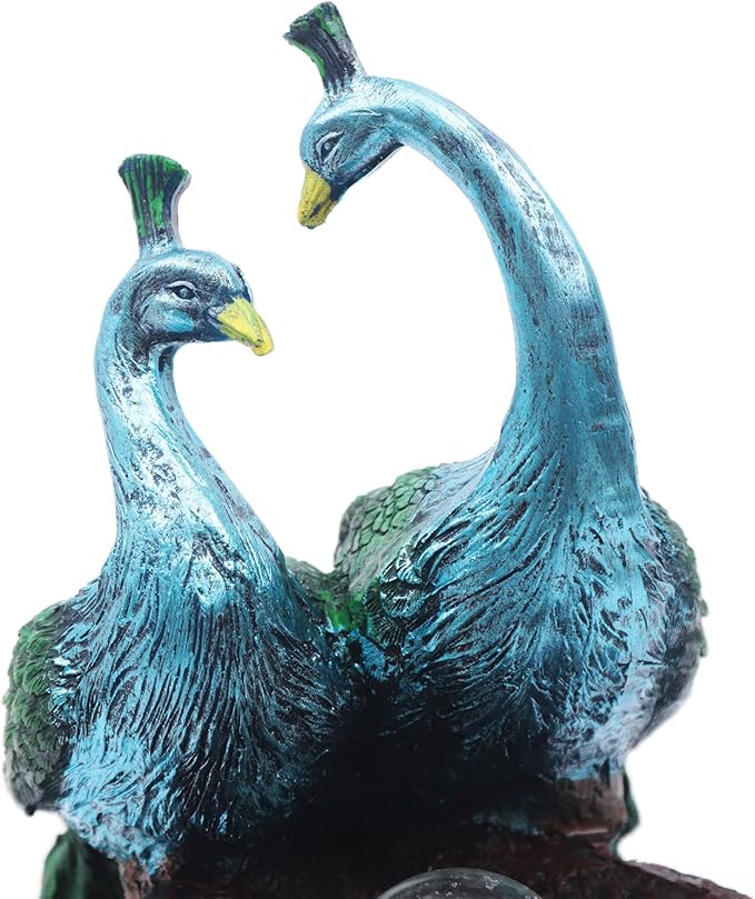 Art Decorative Animal Statue Bonsai Waterfall Fountain Humidifier with LED Lights, 21Inch Water Fountains for Home Living Room Bedroom Office Decor