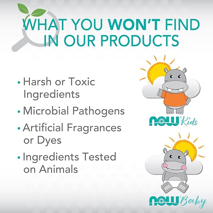 NOW Baby, Soothing Baby Oil, Fragrance Free, No Artificial Fragrance, Parabens, Phthalates, or Petrolatum, 4-Ounce - Bloomnest