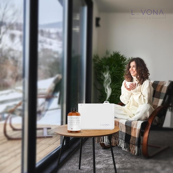 Levona Scent Essential Oils for Diffuser: Blissful Aura Diffuser Oil with Notes of Amber, Musk & Jasmine - Home Luxury Scents for Hotel - Fragrance Oil - 700 Ml Essential Oil - Bloomnest