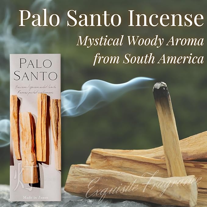 Palo Santo Luxury Incense Sticks 60sticks 100% Natural Wood Aroma Coreless Energy Cleansing No Synthetic Charcoal Free Non Toxic Aromatherapy Meditation Stress Relief Relaxation Yoga Japanese Incense