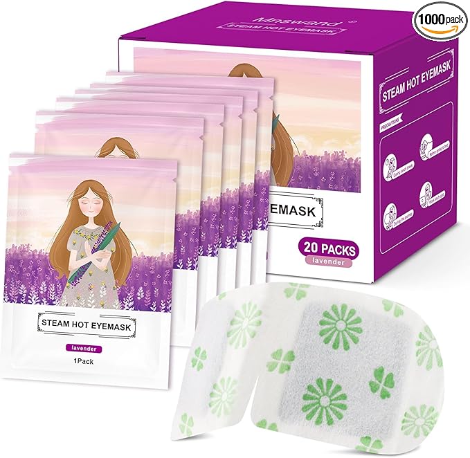 30 PCS Steam Eye Masks lavender Heated Eye Mask Self Heating for Eyes, Disposable Warming Eye Mask for Sleep, Unscented Scent Eye Steam Mask for Spa/Travel, Stress Relif & Relaxation Gifts for Women - Bloomnest