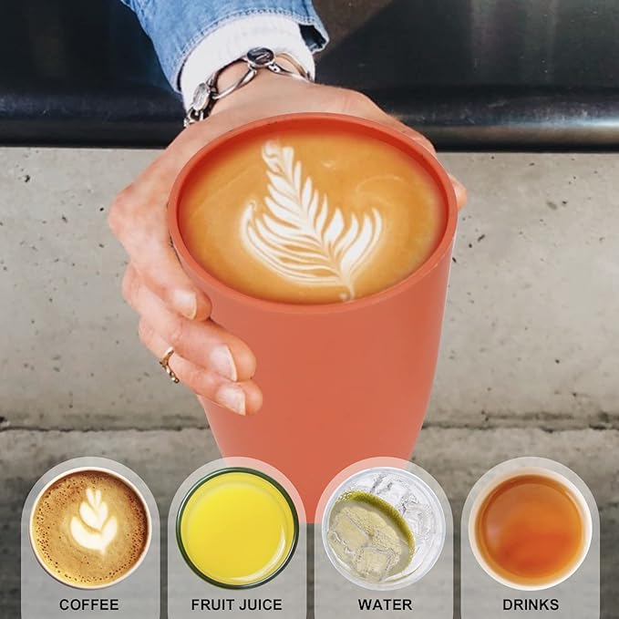 Wheat Straw Cups 8 PCS Good Alternative to Plastic Reusable Cups 20 oz Unbreakable Drinking Cup Reusable Dishwasher Safe Water Plastic Glasses Colorful Series - Bloomnest