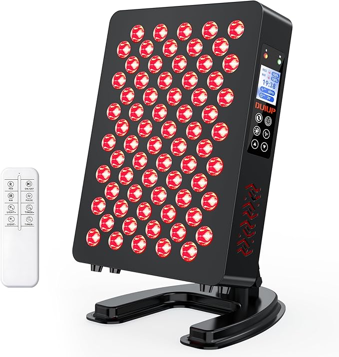 Red Light Therapy for Body & Face, LEDs with Timer, 660nm & 850nm Near Infrared Therapy Device for Skin Health, Energy & Recovery, Multi Effects, High Power Panel with Magnetic Remote & Handle HOME