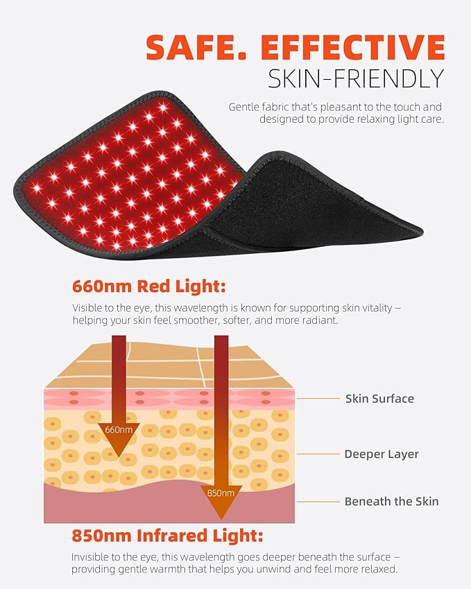 Red Light Therapy for Body, 3 in 1 Infrared Red Light Therapy Lamp with Stand & Wrap, 660nm+850nm, 4 Modes & 6 Timers, Full Body Red Light Panel at Home for Beauty Recovery Relaxation Bloomnest