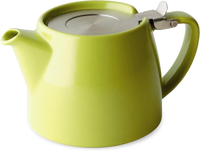 FORLIFE Stump Teapot with SLS Lid and Infuser, 18-Ounce, Lime
