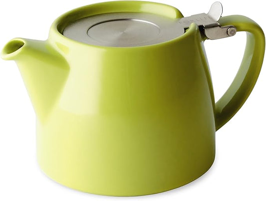 FORLIFE Stump Teapot with SLS Lid and Infuser, 18-Ounce, Lime