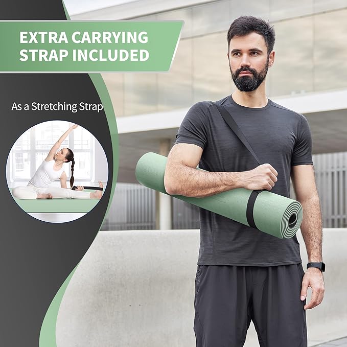 CAMBIVO Extra Wide Yoga Mat for Women and Men (72"/84"x 32"x 1/4") TPE Workout Mat, Non-slip Large Exercise Fitness Mat for Yoga, Pilates, Workout - Bloomnest