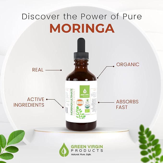 Green Virgin Moringa Ultimate Liquid Leaf Extract - 2 Fl Oz (Pack of 1) - Bloomnest