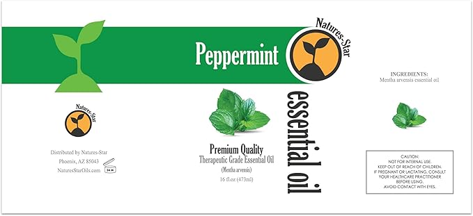 Peppermint Essential Oil, 4 Pack 16oz Each, 64oz Bulk, Therapeutic Grade Peppermint Essential Oil for Aromatherapy, Soap Making, Candles, Diffuser - Bloomnest