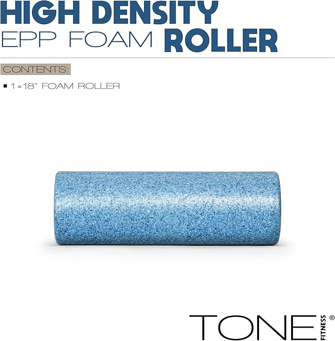 Tone Fitness High Density EPP Foam Exercise Foam Roller for Yoga, Pilates, Stretching, Massage, and Recovery | Multiple Sizes and Colors - Bloomnest
