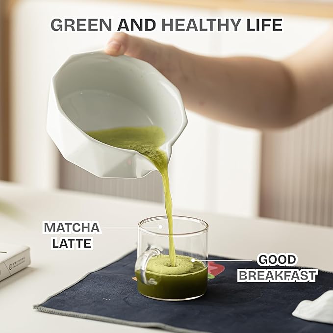 7 PCS Matcha Whisk Kit with Bowl & Scoop, Bamboo Whisk and Sifter, Traditional Japanese Tea Set for Matcha Lovers – Complete Matcha Gift Kit (White) - Bloomnest