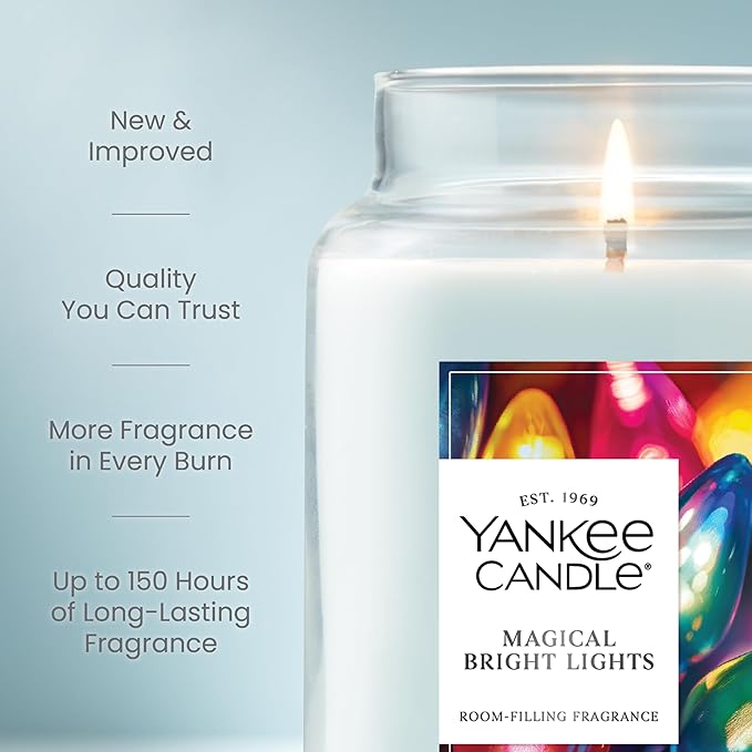 Yankee Candle Magical Bright Lights Scented Candle, 22oz Large Jar with up to 150 Hour Burn Time, Giftable, Holidays - Bloomnest