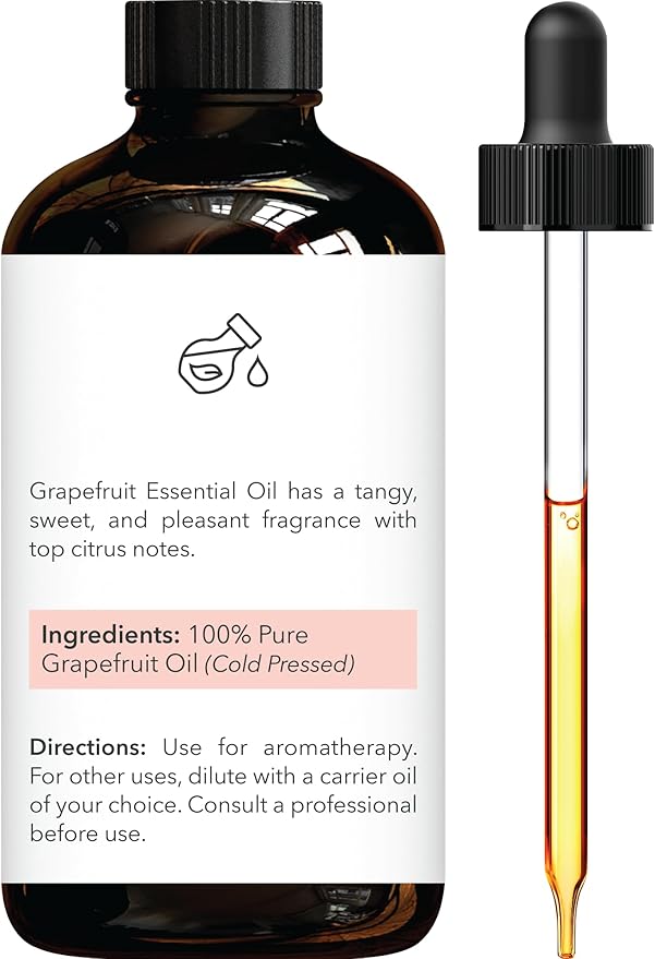 Brooklyn Botany Grapefruit Essential Oil - Huge 4 Fl Oz - 100% Pure and Natural - Premium Grade with Dropper - for Aromatherapy and Diffuser - Bloomnest