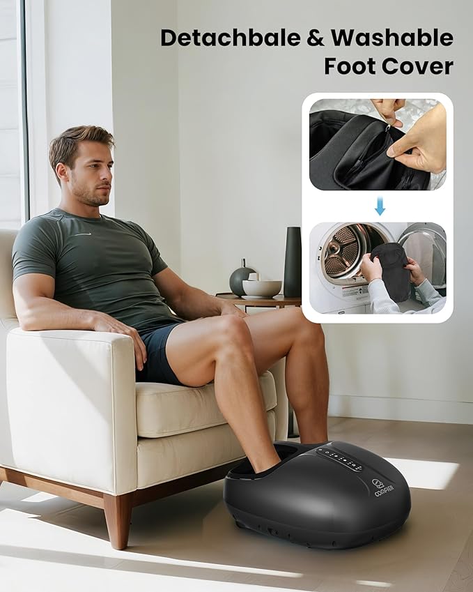 COMFIER HSA Eligible Shiatsu Foot Massager with Heat,Compression, Kneading & Rolling, FSA Electric Feet Massager for Plantar Fasciitis Neuropathy Warmer,Size Up to 15",Christmas Gifts for Women Men - Bloomnest