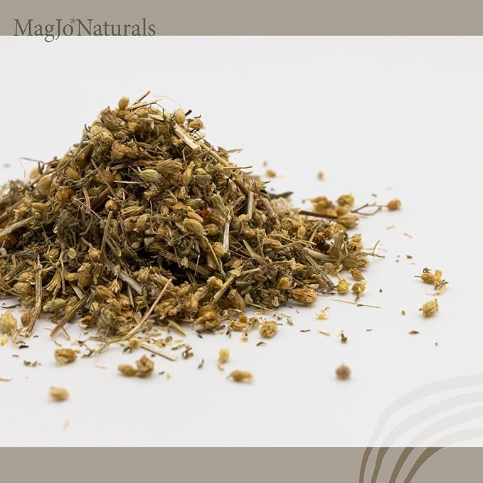 MagJo Naturals Yarrow Leaf & Flower, Dried, Cut and Sifted Achillea millefolium (4 oz) - Bloomnest