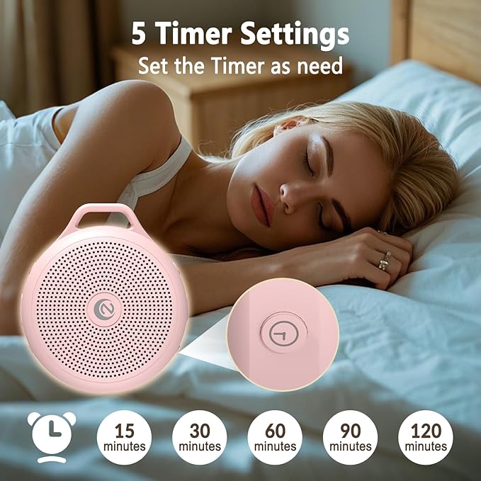 Portable White Noise Sleep Sound Machine for Home and Travel. Perfect for Your Sleeping Baby with a dimmable Night Light and Long Battery Life. Baby Essential Adult/Child Lock Feature. - Bloomnest