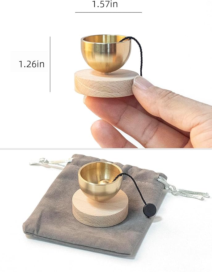 MIni Singing Bowl Set Meditation Sound Bowl for Yoga, Meditation & Relaxation, Mindfulness,Chakra Healing, Stress Relief, Self-Regulation, Unique Spiritual Gifts for Women and Men (SMALL SIZE) Bloomnest