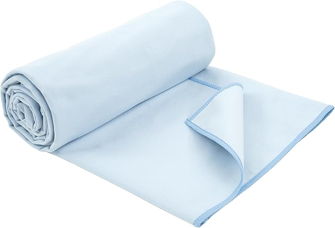 S&T INC. Yoga Mat Towel, Quick Dry Towel, Soft and Absorbent for Gym, Pilates, and Hot Yoga Mat, 1 Pack, 26.5 inches x 72 inches, Microfiber, Blue - Bloomnest