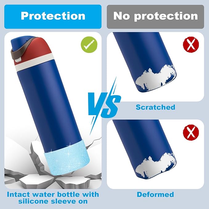 Silicone Boot for Owala Water Bottle 24 oz 32 oz 40 oz, Anti-Slip Protective Sleeve for FreeSip/Twist/Flip Stainless Steel Water Bottles Accessories BEONSKY