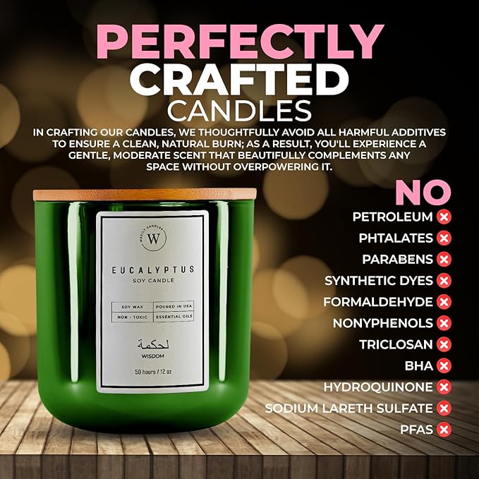 Waxily Lemon Scented Soy Candle | Non Toxic, Phthalate-Free Essential Oil Candle | Odor Eliminating Citrus for Kitchen, Aromatherapy, Luxury Gift, Clean Burning, Fresh Home Decor | 12oz - Bloomnest