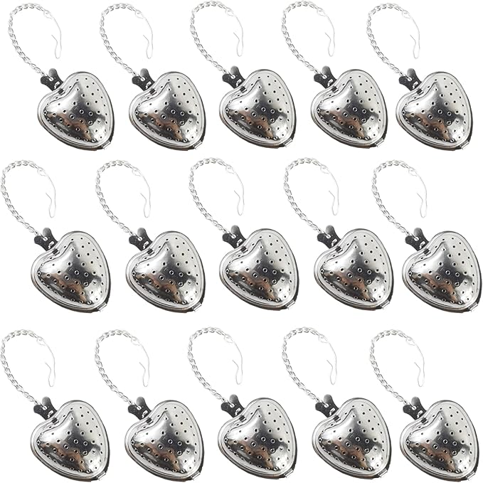 15PCS Stainless Steel Tea Ball 1.5 Inch Tea Infuser Strainers Tea Strainer Filters Tea Interval Diffuser for Tea - Bloomnest