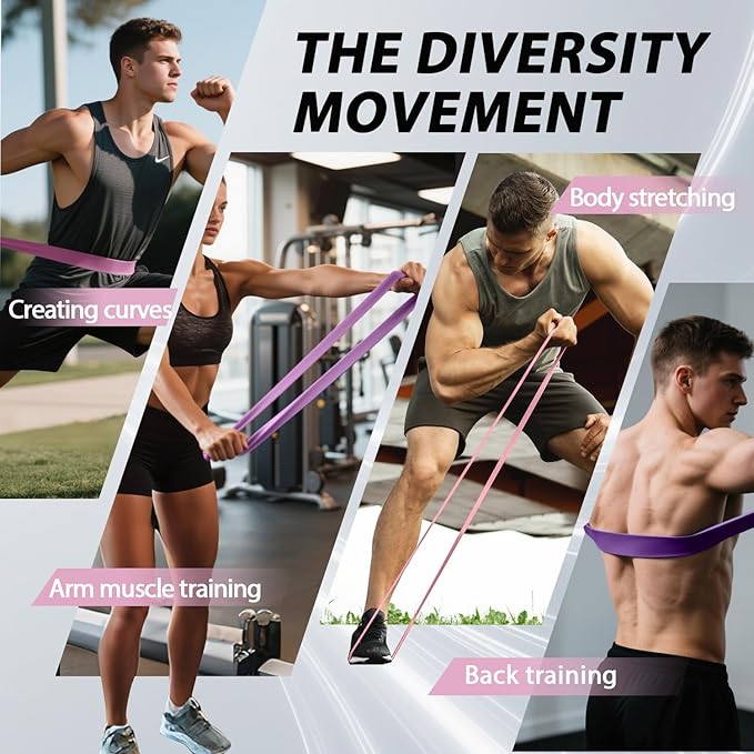 LEEKEY Resistance Bands Set for Pull-Up Assistance & Full-Body Training, Multi-Level Exercise Bands with Bag for Home Workouts, Physical Therapy, Strength Training (Men/Women) - Bloomnest