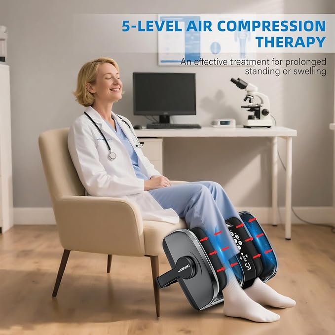 FSA Eligible HSA Items, Shiatsu Foot Massager for Neuropathy and Pain Relief, 3 Heat Therapy, 5 Intensity Deep Kneading, Rolling for Calf-Feet-Arm Relaxation, Plantar Fasciitis