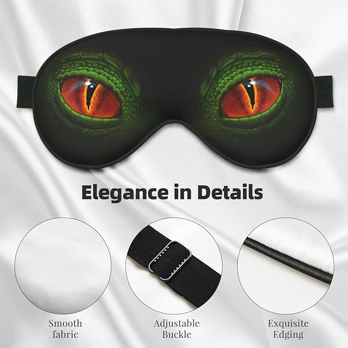 Green Dragon Eyes Sleeping Eye Mask Eye Mask for Sleeping Soft Comfort Eye Shade Blackout Eye Cover for Deep Rest Travel Nap Meditation - Bloomnest